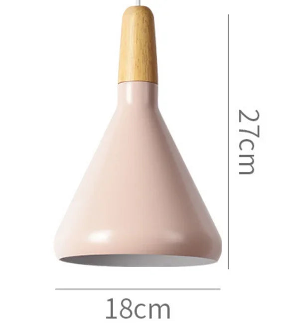 Modern Pendant Light Nordic Hanging Light Fixuture Suspension Macaron Dinning Living Room Hall Decoration Wood LED Lamp Lampara