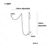 DIY Long Leather Textile Belt Flexible Dimmable LED 2026 Pendant Light Chandelier Lighting Hanging Lamp For Dinning Room
