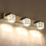 LED Wall Light Waterproof Crystal Wall Lamps Mirror Front Light Wall Mounted Bathroom Living Makeup LED Wall Fixtures Sconce