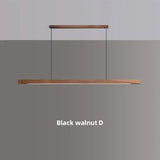 Nordic Wood Pendant Lights LED Modern Hanging Lamps Dining Living Room Kitchen Office Shop Long Strip Celling Lamp Home Decor