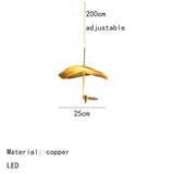 Modern Creative Copper LED Chandelier for Living Room Restaurant Kitchen Bedroom Designerhanging Lamp Art Decor Lighting Fixture
