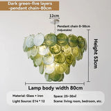 French Glass Chandelier Simple Crystal Pendant Light for Living Room Bedroom Dining Room Home Decor Indoor Lighting Hanging Lamp