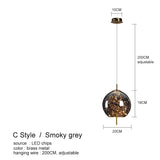 Nordic Glass Ball bedroom chandeliers for Dining Room kitchen fixture pendant lights Restaurant art Decor amber Hanging Lamp