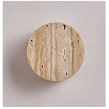 IWHD Home Decor LED Wall Light Fixture Coffee Corridor Living Room Nordic Modern Column Yellow Travertine Stone Wall Lamp Sconce