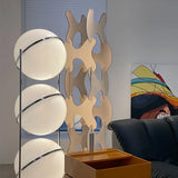 Garrault  Delord Floor Lamp Chrome Metal White Acrylic Ball Floor Light Living Room Hotel Room Sofa  Decoration Lamp