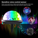E2 Dj Lighting Sound Party Auto USB Disco Ball Lights RGB Multi Color Car Atmosphere Room Decorations Lamp Magic Strobe Lights