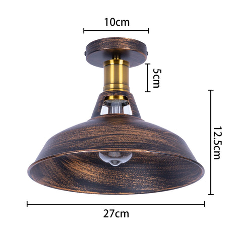 Vintage Retro Ceiling Light Flush Mount Lamp Shade Industrial Lights Lighting for Indoor Bedroom Kitchen Living Room Home Decors