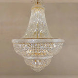 Light Luxury Duplex Villa Led Crystal Chandelier Home Decoration Living Room Bedroom Mid Floor Hollow Spiral Staircase Light