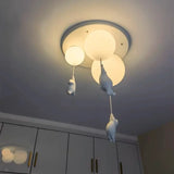 Novelty Pendant Light for Bedroom Children Kids Cartoon Hanging Lamp Balloon Bear Ceiling Chandeliers Modern Led Creative School
