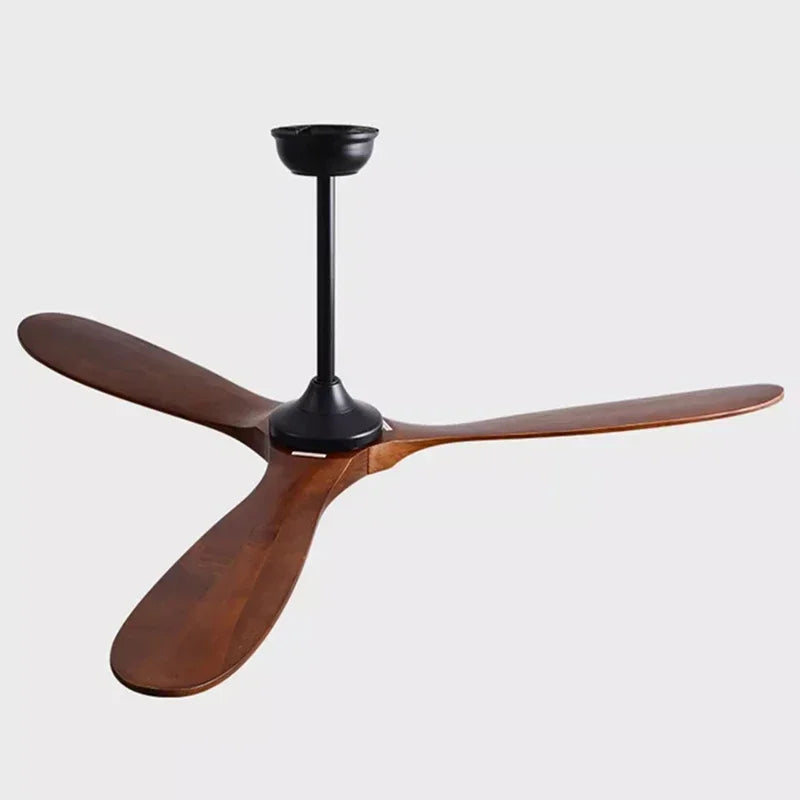 60 70 Inch Large Ceiling Fan Only Remote Control DC Motor Reverse Wood Blades Fans Lighting High Quanlity Design Wooden Fans