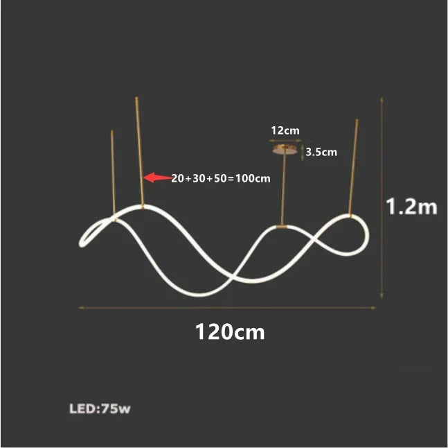 Modern Long Hose Led Art Ceiling Chandelier For Dining Room Kitchen Bar Pendant Lighting Suspension Design Lusters Luminaires