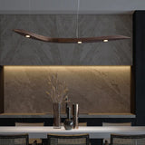 Modern Wooden Pendant Light LED Hanging Lamp Fixture for Living Dining Room Exhibition HaIl lndoor Decor Lighting Ceiling Lamps
