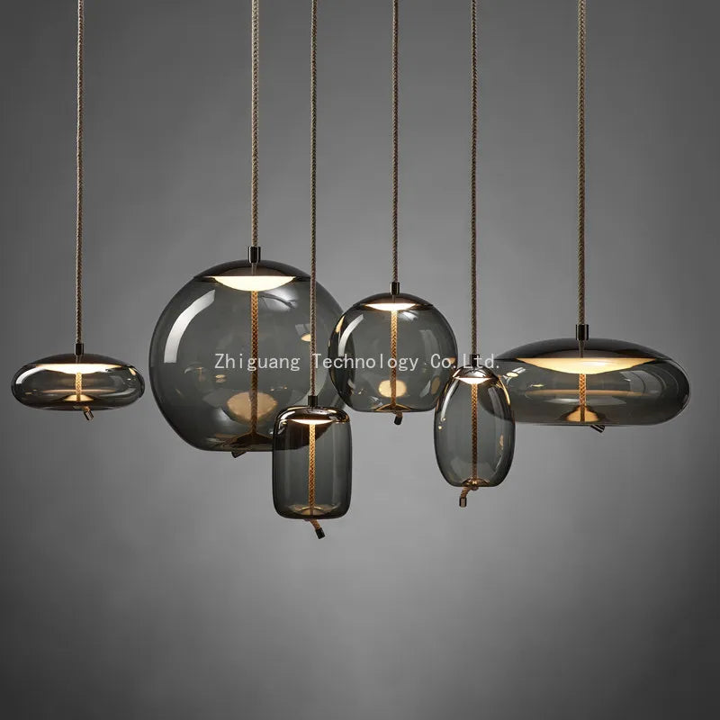 Nordic Designer Glass Pendant Lamp - Postmodern Luxury Single Head Light