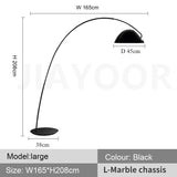 Nordic Light Luxury Fishing Rod LED Floor Lamp - Modern Vertical Arc Standing Light Fixture for Living Room Sofa & Bedroom Bedside