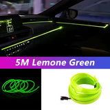 5M Car Interior LED Strip Light - Neon EL Wiring Decorative Lamp for Auto