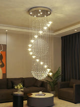 New Modern Chandeliers For Duplex Building Living Room Staircase Pendant Lamp Nordic Loft Spiral Long Chandelier Lustre Fixtures