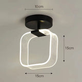 Modern LED Ceiling Lamp Creative Nordic Home Decors Lights For Living Room Corridor Hallway Aisle Cloakroom Black Gold Lutre