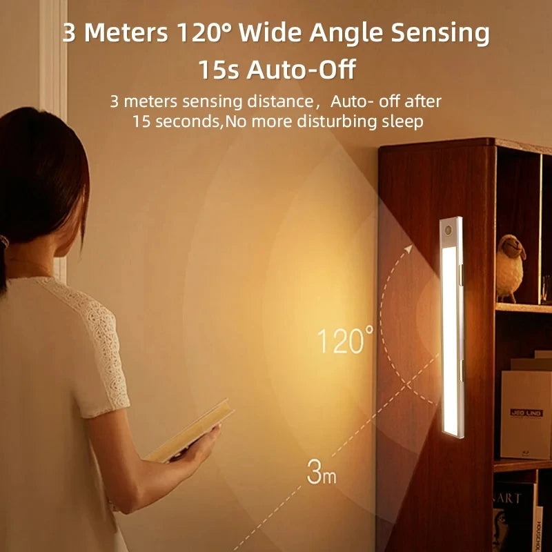 LED Sensor Cabinet Lights Dimmable Night Light for Living Room Wardrobe Kitchen Lamp Led Tube Wireless Motion Sensor Night Lamp