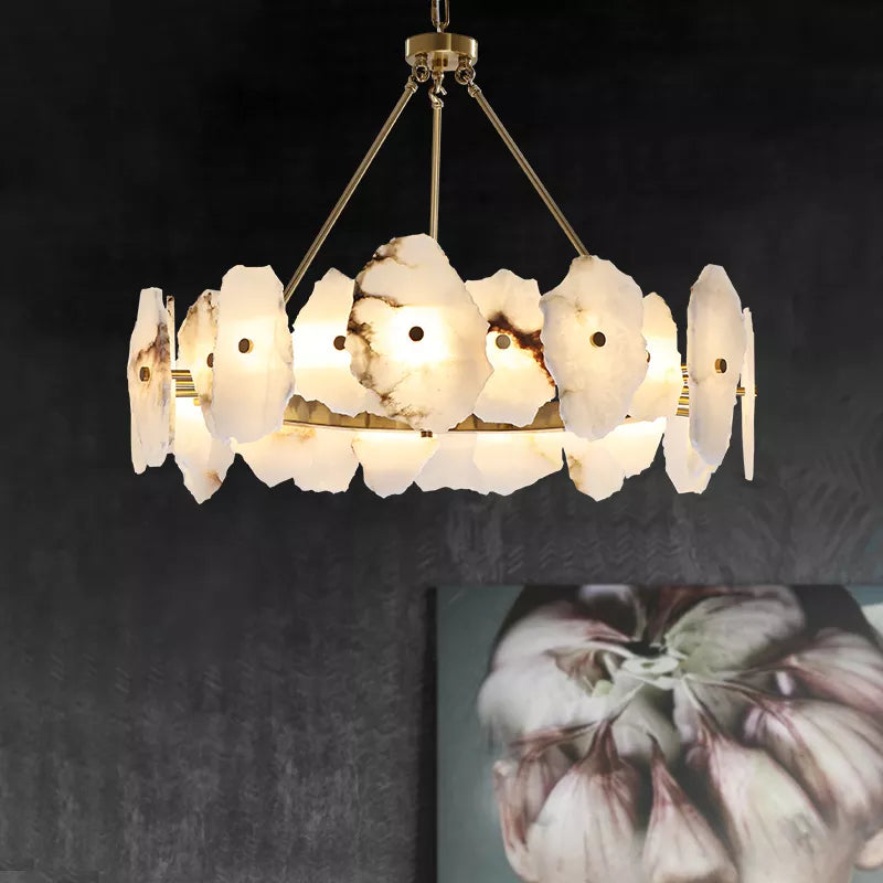 LED Chandeliers Copper Lighting For Foyer Dining Room Bedroom Art Deco Unique Hanging Lamp Luminaire