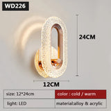 Nordic Luxury LED Wall Lamp - Iron Base & Acrylic Shade Bedroom Sconce