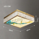 2025 Modern New Enamel Color Chandiler Lustre Crystal Glass Ceiling Light Luxury LED Ring Villa Decor Bedroom Living Dining Room