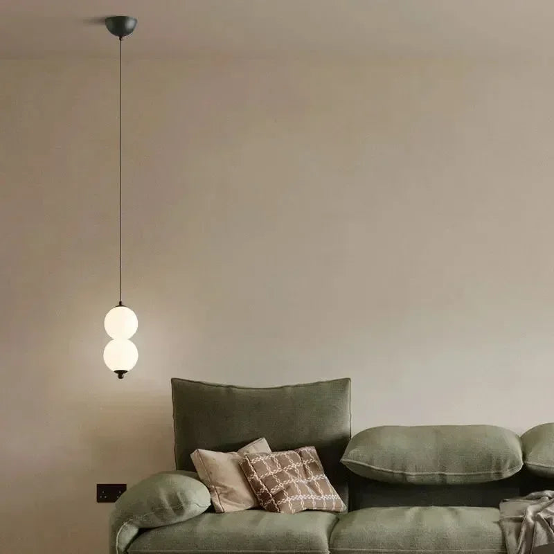 Bedroom Bedside LED Pendant Lights Ceiling Lamp for Living Dining Room Restaurant Indoor Lighting Decor PVC Ball Fixture Modern