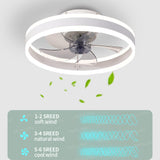 Modern Led ceiling fan without light DC motor 6-speed timing fan 18CM low floor loft remote control decorative fan with light