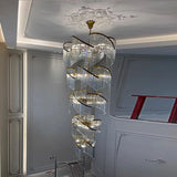 2026 Luxury Customizable Large Chandelier Pendant Light Ceiling Lamp Dimmable K9 Crystal Luster For Staircase Luminaire
