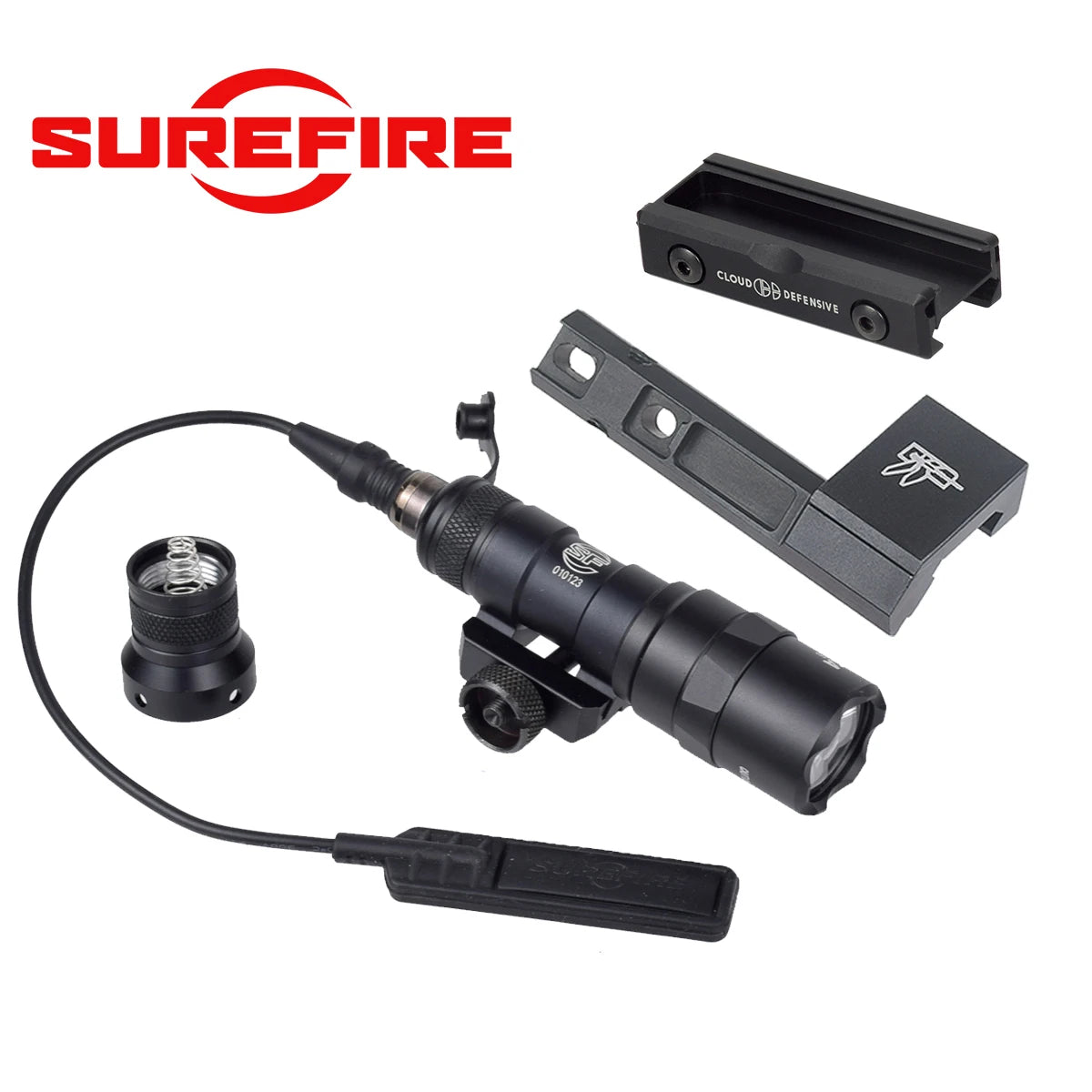 Tactical M300A / M600 Airsoft Scout Light with Thorntail Offset Adaptive Rail Mount (20mm Rail)