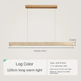 Japanese Wabi Sabi Stone Long Strip Chandelier One Line Down light Restaurant Living Room Office Study Table Light Fixture Wood