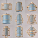 Chinese Bamboo Weaving Bamboo Chandelier Zen Tea Room Hot Pot Restaurant Light Hotel Hotel Balcony Japanese Retro Lantern Lights