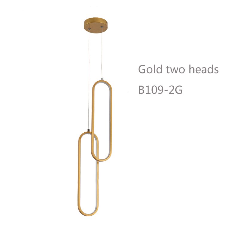 Good packing Two rings black or gold led pendant light for indoor place hanging lamp emitting warm white or white