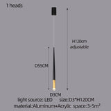 New Luxury Chandelier Nordic Conical Light Modern Living Room Duplex Attic Long Pendant Light Villa Staircase LED Pendant Light