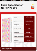 Red Light Therapy LED Touch Screen APP 480,590,630,660, 670, 810, 830, 850,1060nm Full Body Lamp PDT Infared Device Led Red Light Therapy Panel