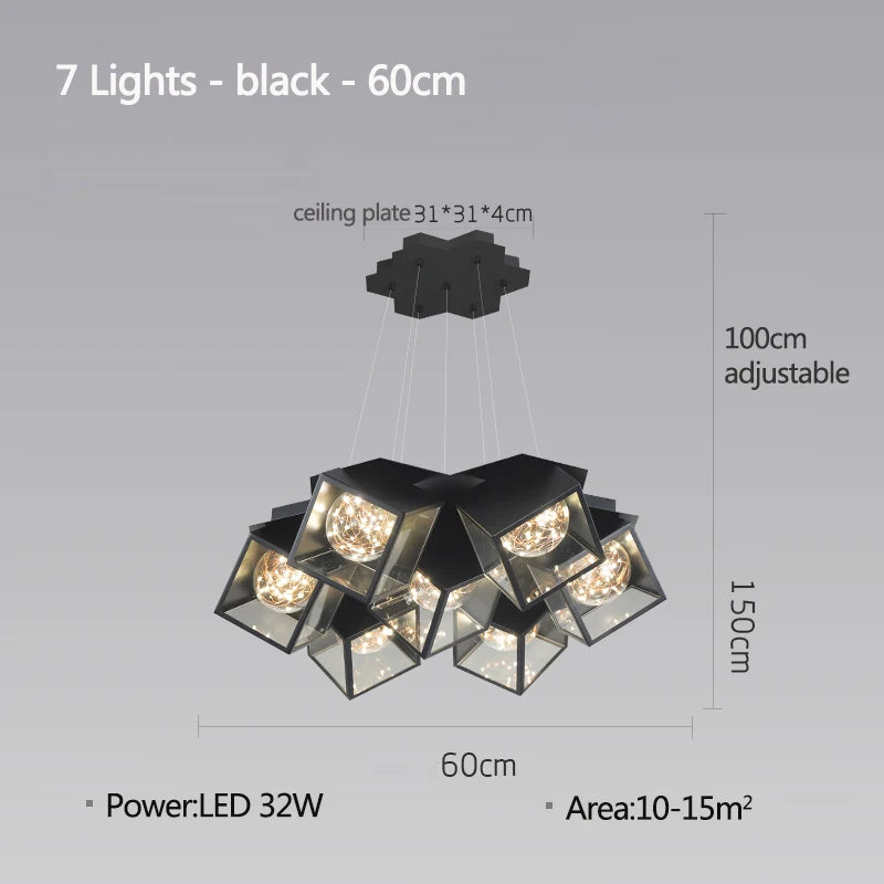 Modern 2025 New Gypsophila warm romantic master bedroom Led Ceiling Chandelier Dining Room Restaurant Bar Pendant Hanging Lamp