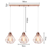 Industrial Pendant Light Led Adjustable Hanging Lamp Shade for Home Kitchen Metal Cage Pendant Lighting for Island Dining Room