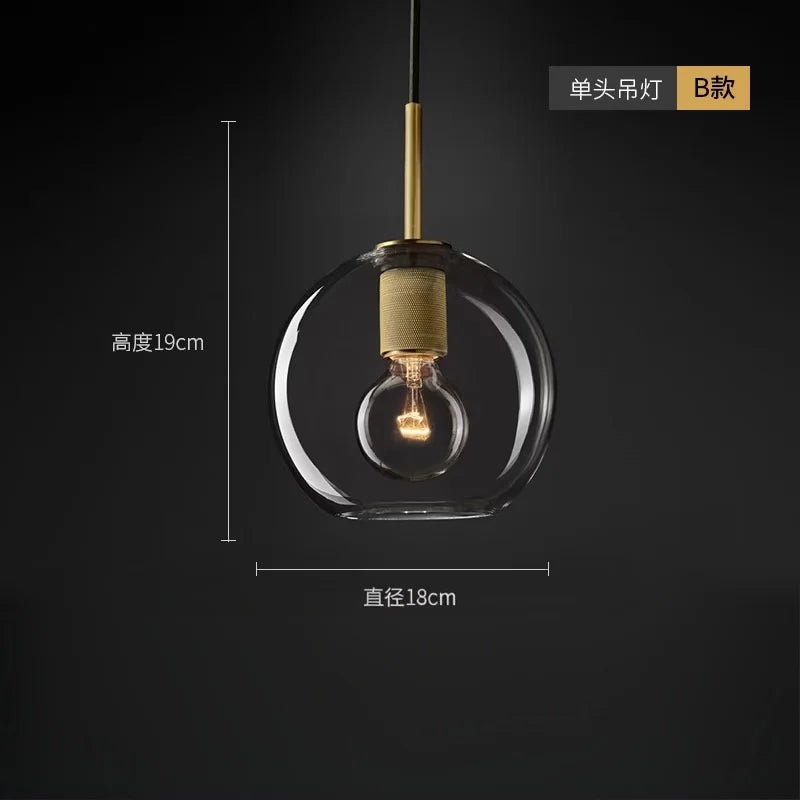American-Style Retro Minimalist Hallway Foyer Pendant Light, Loft Industrial Style, Suitable for Restaurant, Bar, Clothing Store, Café, Single-Head Decorative Light, Light Luxury Bedside Small Pendant Lamp