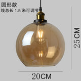 American Retro Industrial Loft Chandelier Bar Counter Restaurant Bar Pendant Lamp Creative Home Simple Glass Hanging Lights