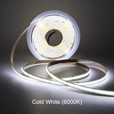 24V Super Bright COB LED Strip Light (312/576 LEDs/m, 5M/10M) - Flexible Cuttable High-Density Tape Light with Adhesive Backing
