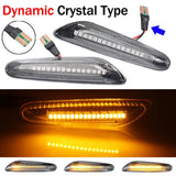 2Pcs Sequential Flashing LED Turn Signal Side Marker Light Blinker for BMW X3 E83 X1 E84 E46 E60 E61 E81 E82 E88 E90 E91 E92 E93