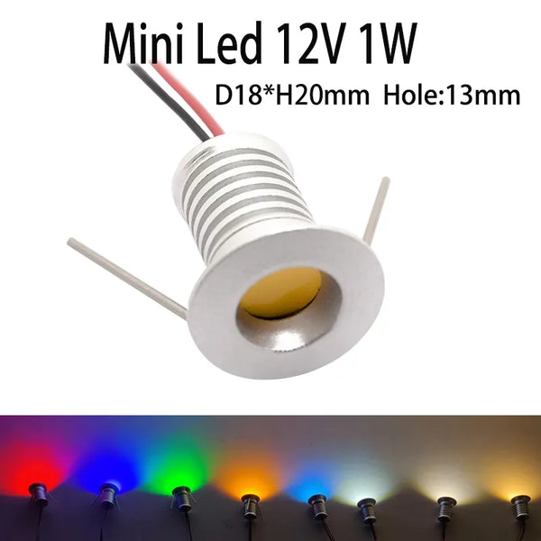 1W 0.5W Mini Led Spotlight 12V Dimmable Color light RGB Downlight Spot ...