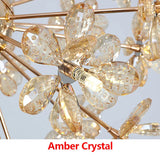 Modern LED Luxury Crystal Chandelier Dandelion Round Ball Pendant Ceiling Lamp for Dining Living Room Hanging Light New