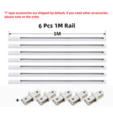 LED Track Light Rail 0.5M 1M Black White Aluminum 2 Wire System Track Light Series Universal Track for Ceiling Spot Lamps