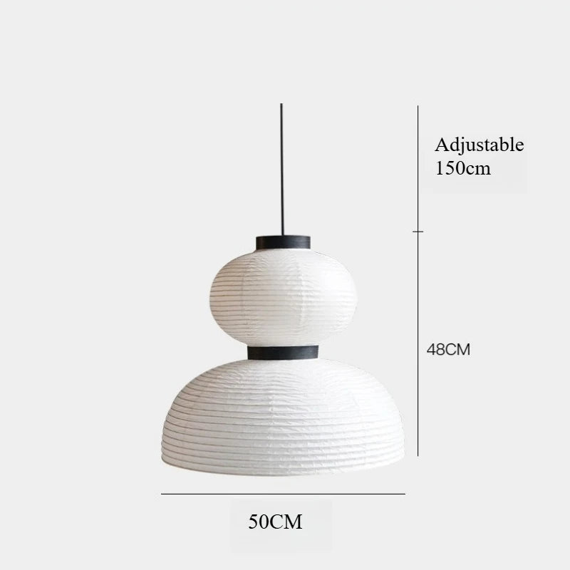 Wabi Sabi Pendant Lamps Rice Paper Chandelier Japan Style Hanging Light for Ceiling Living Room LED Light Room Decor Lustre