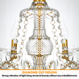 10Arms K9 Crystal Chandelier Adjustable Chain Ceiling Pendant Lamp Modern Lighting For Living Room Bedroom Hall Home Decor