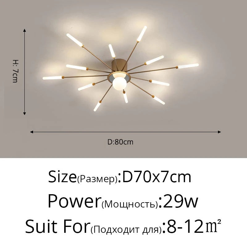 2025 New fireworks Modern LED Chandelier Lights For Living Kids Room Bedroom Hall Lighting Decoration Indoor Lamps Home Luster