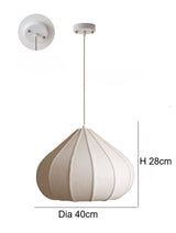 Japanese Wabi-Sabi Linen Pendant Light - Medieval Round Lantern Ceiling Art Lamp Fixture for Restaurant, Bedroom, Homestay & Dining Area