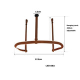 2026 Leather Belt LED Ceiling Chandelier - Luxury Living Room Hanging Lamp