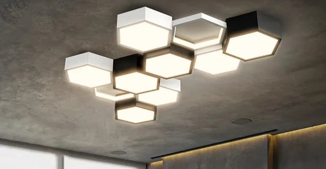 Minimalist living room lamp ceiling lights honeycomb design combination creative art indoor lamps intelligent hall Dinning lamp