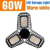 200W Deformable LED Garage Light (E26/E27) AC85-265V - Foldable High Bay Ceiling Lamp for Workshop, Warehouse & Basement
